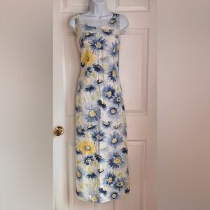 Liz Claiborne cotton/linen summer long dress size 4